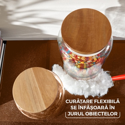 Set pamatuf praf maner scurt cu 2 rezerve Vileda Flex & Catch